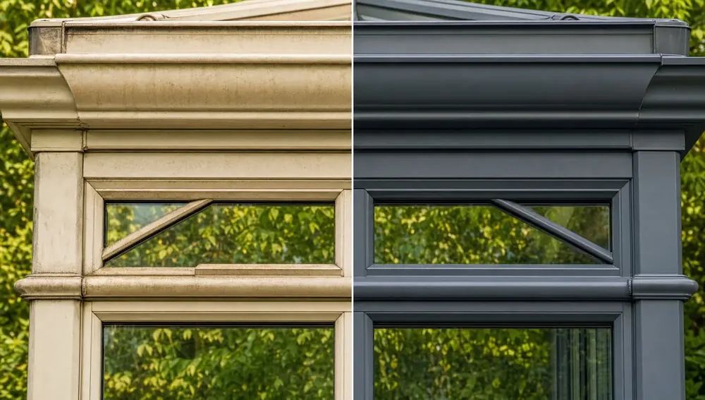 Before and after: conservatory spraying in Amersham