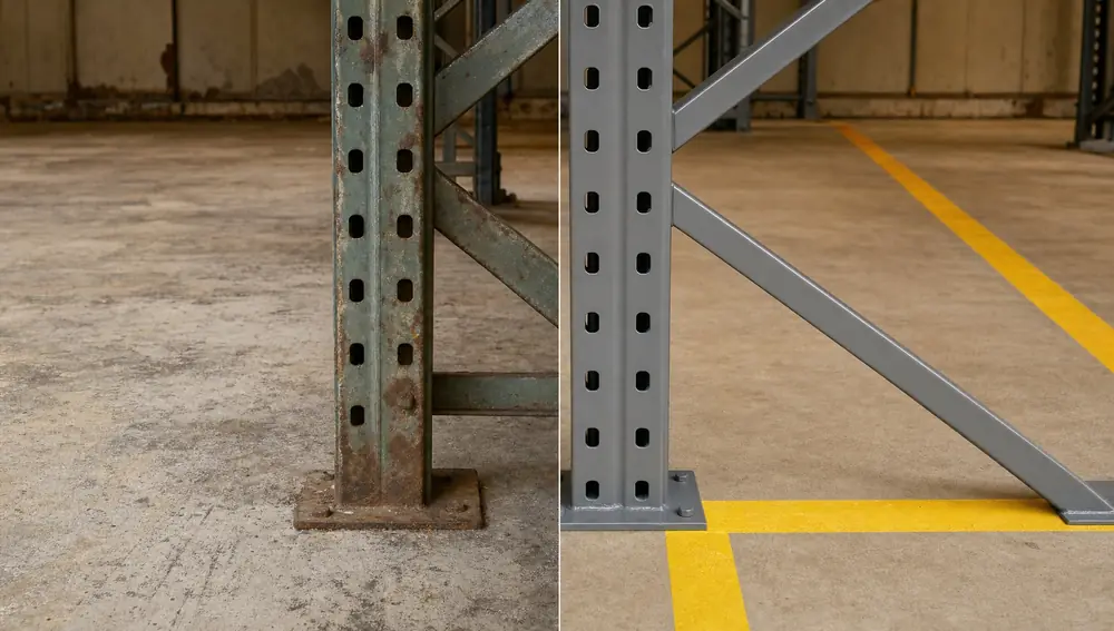 Before and after: warehouse spray painting in Basingstoke