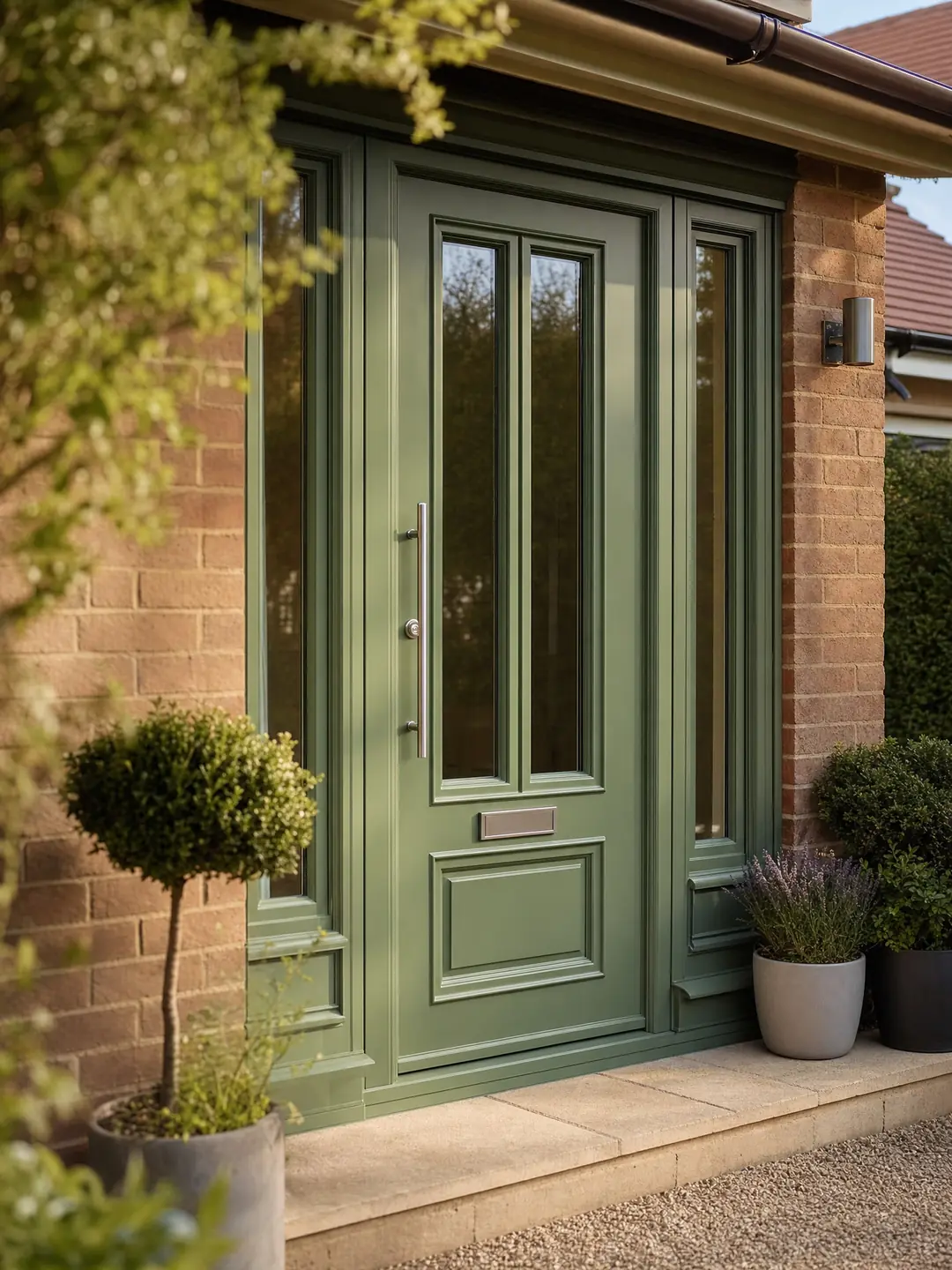 The finished upvc doors spray finish