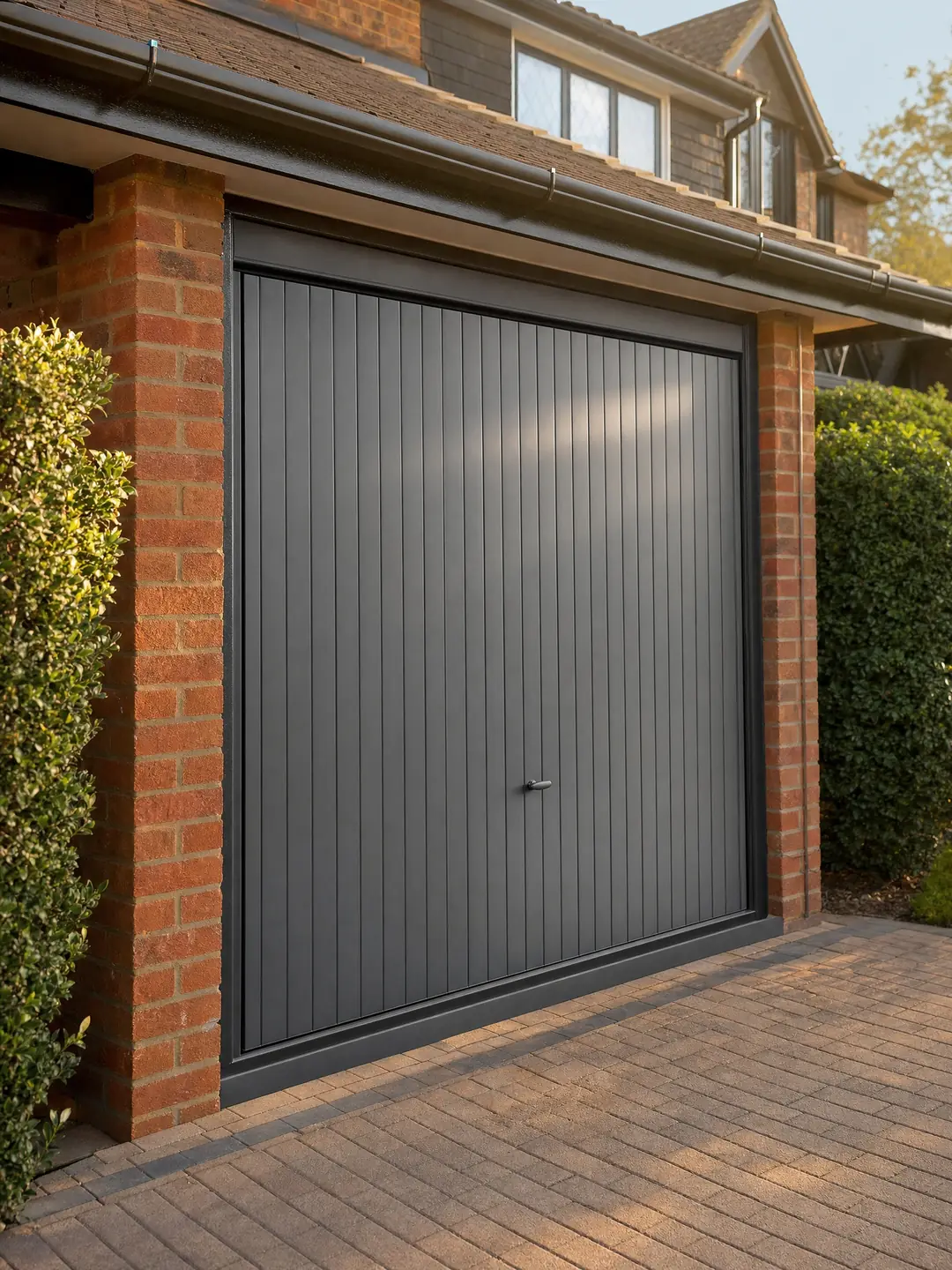 The finished garage doors spray finish