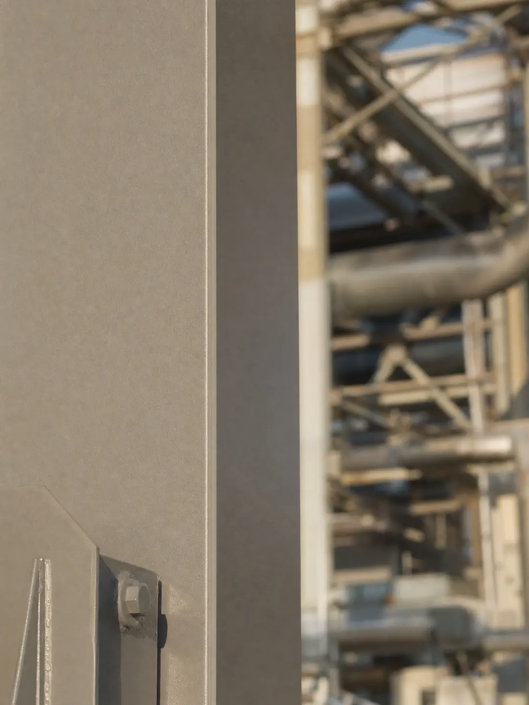 Close-up of the flawless industrial spray finish