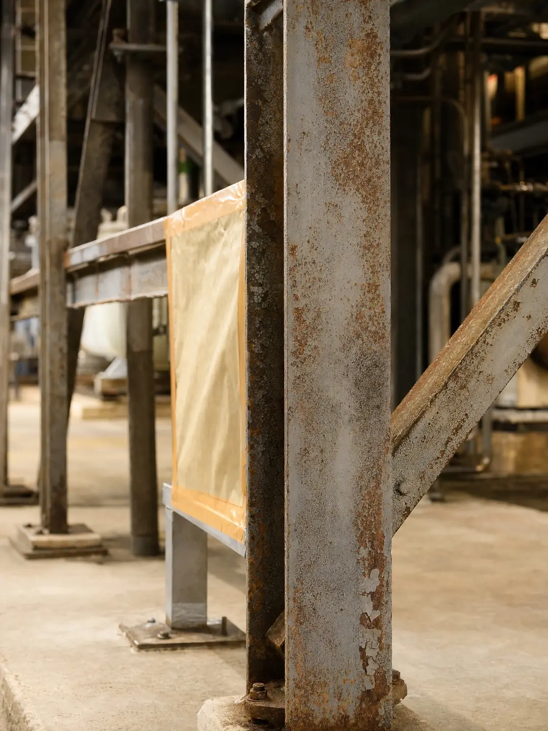 industrial in tired condition before spraying