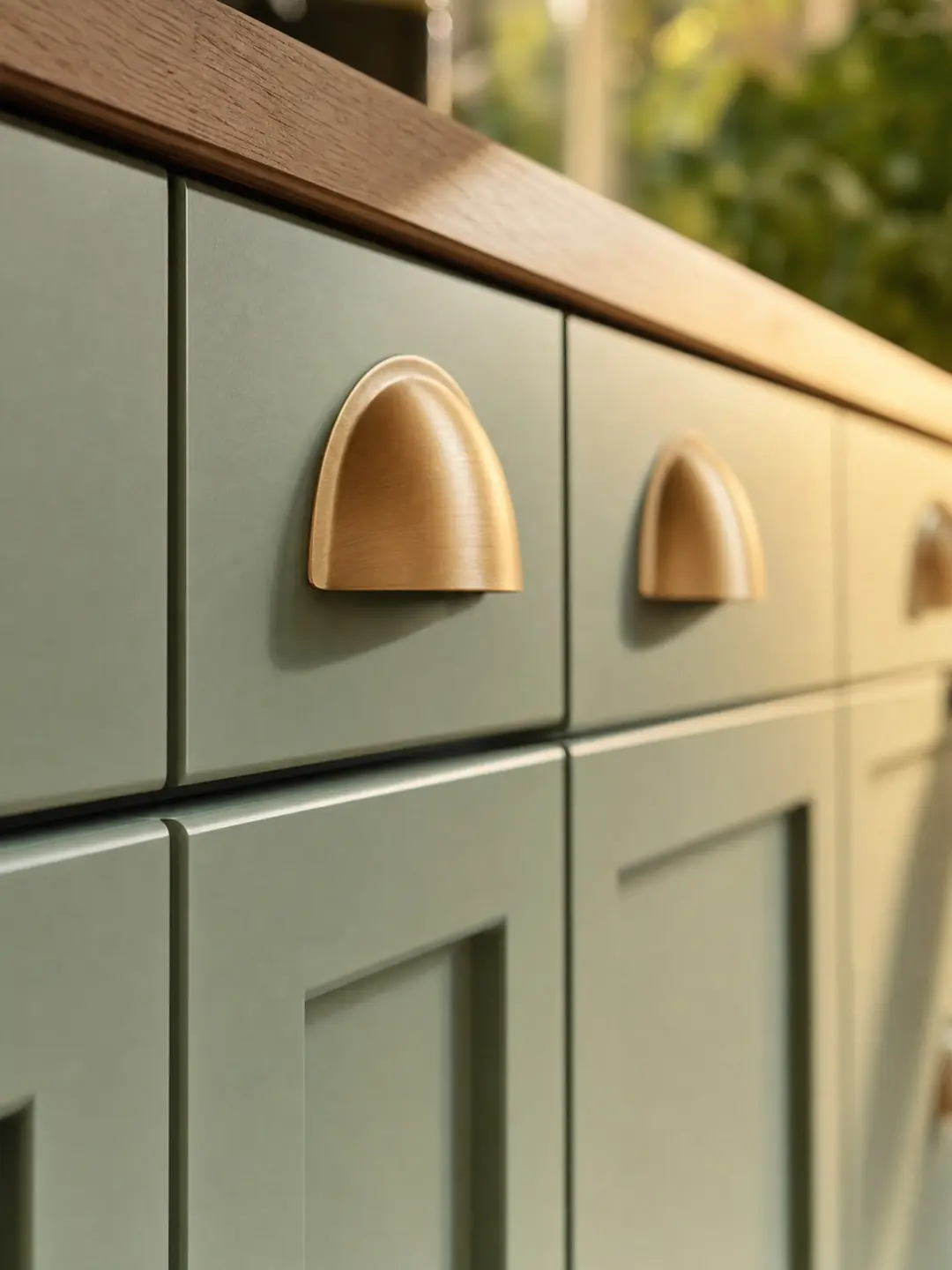 Close-up of the flawless kitchen resprays spray finish