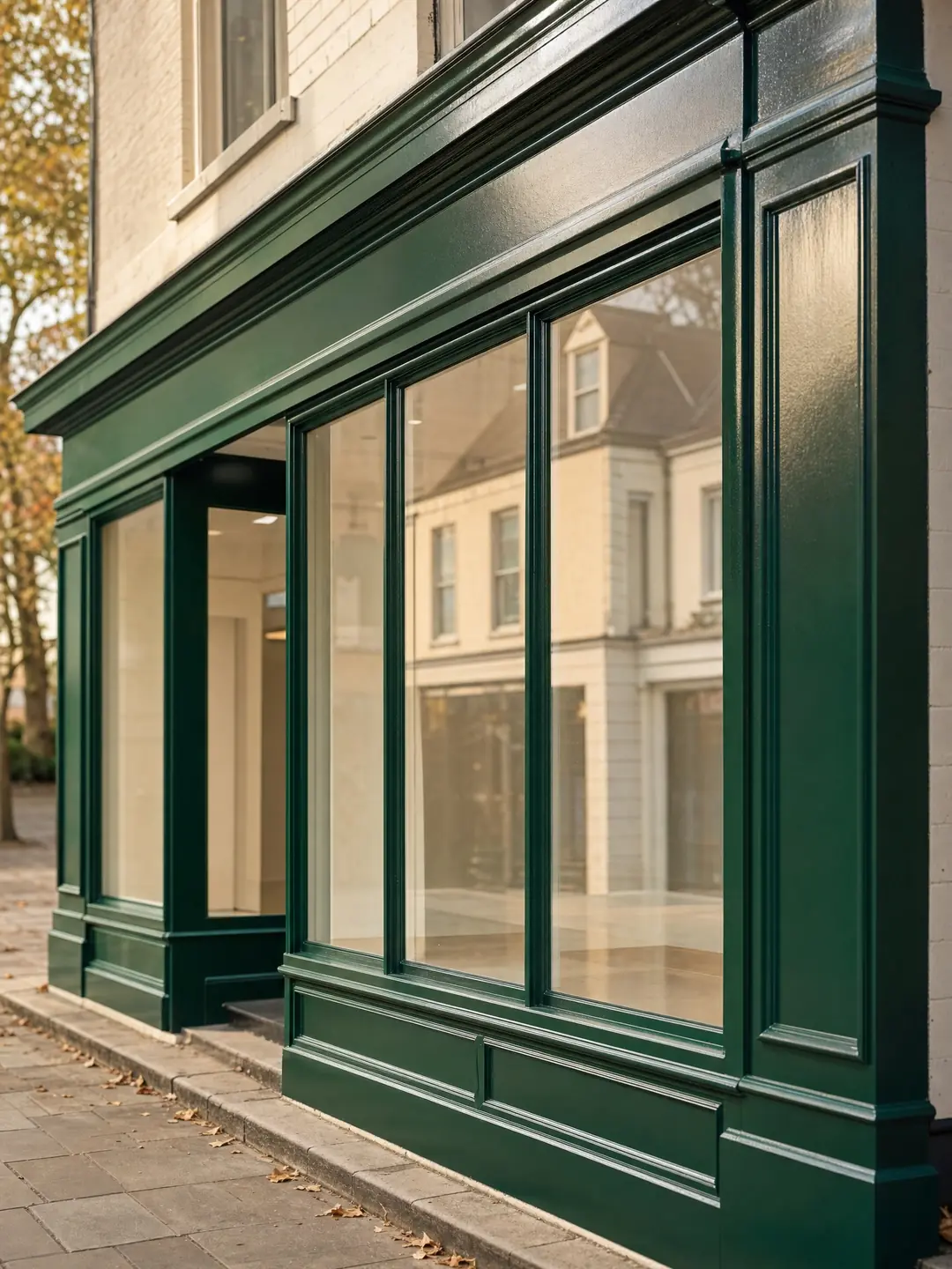 shop front spraying in Addlestone — freshly sprayed finish