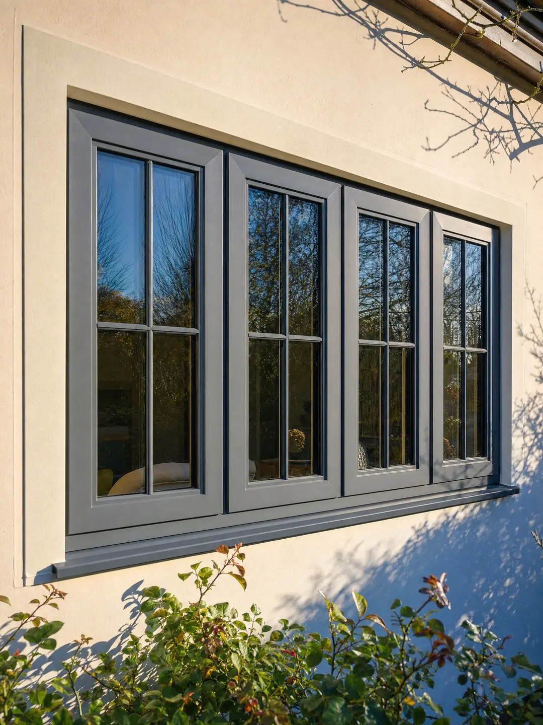 The finished upvc windows spray finish